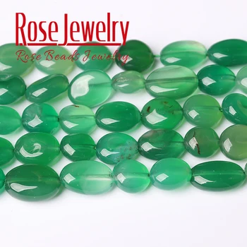 Natural de Cuentas de Piedra 15inches Irregulares de color Verde Ágatas Cuentas de Piedra para la Fabricación de Joyas de 8-10mm Piedra en Forma de Perlas de Mayorista