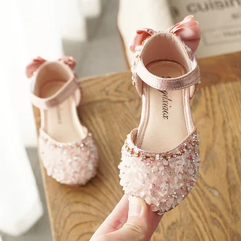 SKHEK Sandalias de Verano de las Niñas niños Niños de las Niñas de Bebé Bowknot de Cristal de la Princesa de Sandalias, zapatos de la boda
