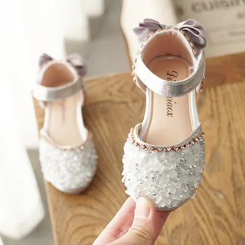 SKHEK Sandalias de Verano de las Niñas niños Niños de las Niñas de Bebé Bowknot de Cristal de la Princesa de Sandalias, zapatos de la boda