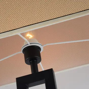Chino Moderno Negro de Lámpara de Piso Flaxen Tela de la Pantalla para lámpara de Pie de Luz Para la Sala de estar de la Mesilla de Decoración para el Hogar Accesorio E27 110-240V