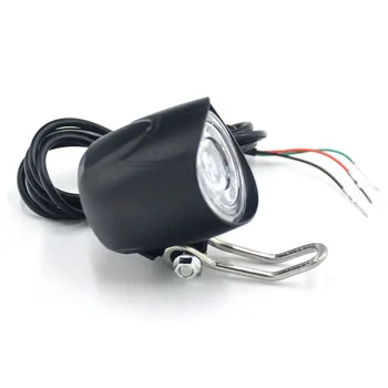 36V 48V ebike Luz LED Cuerno Impermeable Linterna para Bicicleta Eléctrica scooter 12W Faro Delantero de Luz Impermeable