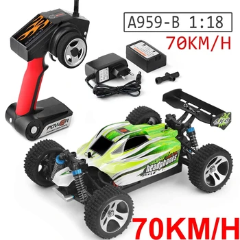 WLTOYS A959-B 2.4 G 1/18 4WD 70 KM/H eléctrico RTR OFF ROAD BUGGY RC coche R4H0