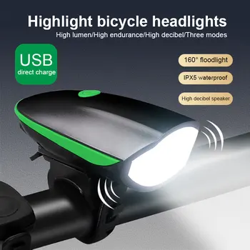 PHMAX Bicicleta Luz Conjunto Impermeable de MTB de la Bicicleta Cuerno de Luz USB Recargable Solar del LED de los Faros de Advertencia de Seguridad de Ciclismo de la luz trasera