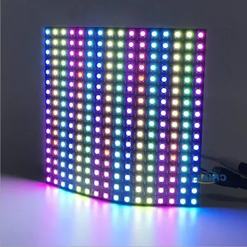 1 PcsDC5V 16x16 12 de Matriz de puntos RGB Suave Píxel de la Pantalla WS2812B Digital LED Flexible Individualmente Direccionables de la Luz del Panel H3-007