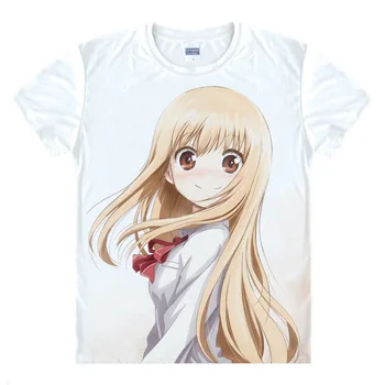 Himouto! Umaru-chan Anime Impreso T-shirt Doma Umaru Cosplay Lindo Camisetas Tops de Moda Camiseta de los Hombres Ropa Casual Tees