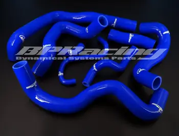 De silicona Manguera del Radiador en Negro / Tubo Para BMW MINI 1.6 Turbo R56 2006-2012 azul