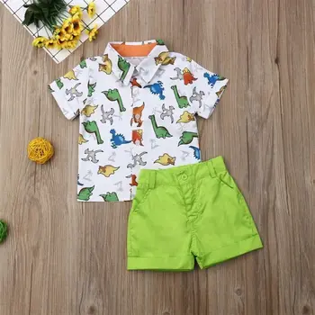 Niños juego de Ropa de Bebé Niño de Manga Corta T-shirt, Pantalones 2pcs Atuendo Casual de Verano