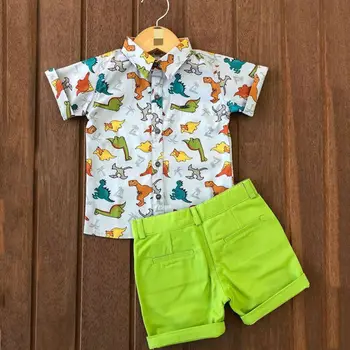 Niños juego de Ropa de Bebé Niño de Manga Corta T-shirt, Pantalones 2pcs Atuendo Casual de Verano