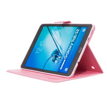 De lujo Tableta Caso de la Cubierta Para Samsung Galaxy Tab S2 de 9,7 pulgadas SM-T810 SM-T815 de Cuero de la PU Flip Wallet Cubierta del Soporte Para T815 T810