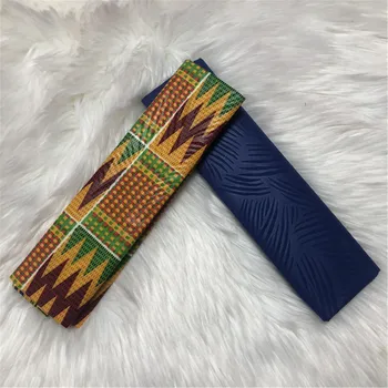 Ghana cera de impresión de tela de tela africana tissu cera jacquard tela de brocado de nigeria cera ankara tela de impresión 4yard AW30