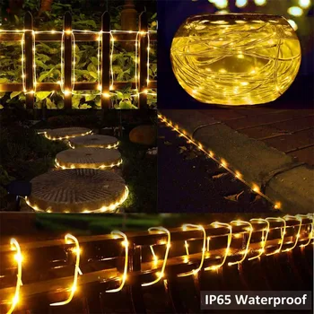 10/20/30M LED Impermeable Luces de la Cuerda De 8 Modos de Bajo Voltaje LED de la Cuerda del Tubo de la Cadena de Luces para la Fiesta de Navidad en el Patio Jardín Patio de la Ruta