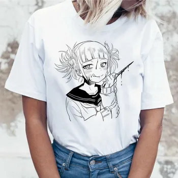 Himiko dibujos animados Toga senpai femenino waifu mujeres boku no hero Impresión de la academia t-shirt camiseta camiseta de harajuku de los años 90 de las Mujeres T-Shirt
