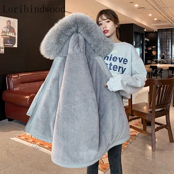2020 nuevo invierno chaqueta de plumón para espesar la felpa enviado a superar femenino ins de han edición suelta de algodón de la capa