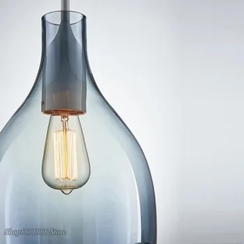 Nórdicos de Cristal Colgante de las Luces danés Botella de Vino Colgante Lámparas moderna Sala de estar Dormitorio Cocina Colgando de la Lámpara de la Decoración de la Luminaria