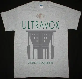Ultravox Gira Mundial 82 83 Deportes Gris Camiseta Rostro Humano De La Liga De Yazoo F