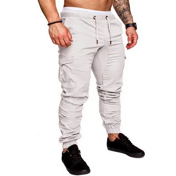 Oeak Hombres Pantalones de Hip Hop de los Corredores de Pantalones 2021 Nuevo hombre de los Pantalones de Color Sólido Multi-bolsillo de Pantalones Casuales de Moda Slim Fit pantalones de Chándal