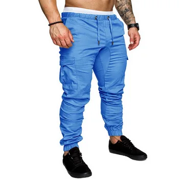 Oeak Hombres Pantalones de Hip Hop de los Corredores de Pantalones 2021 Nuevo hombre de los Pantalones de Color Sólido Multi-bolsillo de Pantalones Casuales de Moda Slim Fit pantalones de Chándal