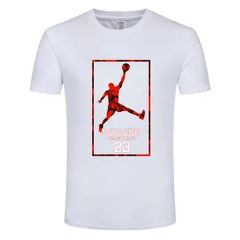 De los hombres de Algodón O-Cuello de la Camiseta de Verano Casual T-Shirt Suelto O-Neck T-Shirt T-Shirt de Moda de los Hombres de 2020 Nuevo Jordan 23 del Top