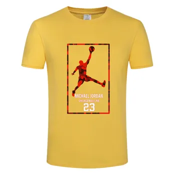 De los hombres de Algodón O-Cuello de la Camiseta de Verano Casual T-Shirt Suelto O-Neck T-Shirt T-Shirt de Moda de los Hombres de 2020 Nuevo Jordan 23 del Top