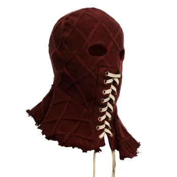 BrightBurn Máscara de Red Hood Niños Cosplay Máscara de Horror Ajustable de punto Completo de la Cara de Miedo del Arnés Fiesta de Halloween Props