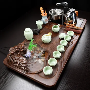 De alta calidad de Yixing Púrpura arena juego de té de Cerámica kung fu Tetera,hecha a mano Púrpura arena tetera taza de té gaiwan Sopera de la ceremonia del té