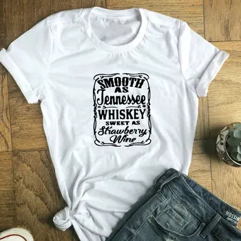 Mujer superior tennessee whiskey camisetas de los hombres de la mujer superior