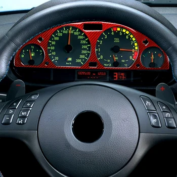 Para BMW E46 1998-2005 3 series de fibra de carbono decorativos de la puerta bowl cuerno de salida de aire umbral de la barra de faro accesorios etiqueta engomada del coche