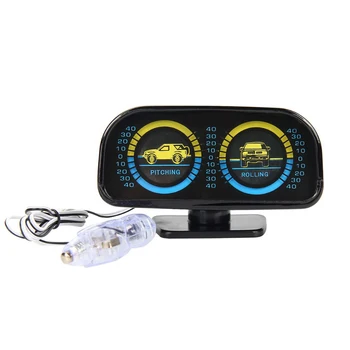 Coche Ajustable Brújula Equilibrador de Pendiente Tacómetro Medidor de Coches Digital Horizontal calibre de los accesorios del coche de la Pendiente del Medidor
