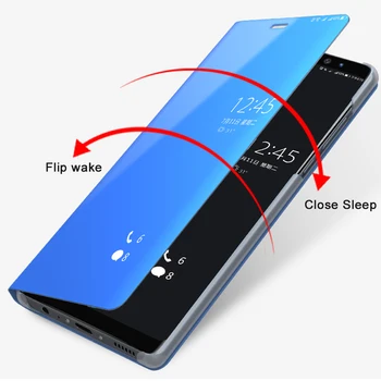 A prueba de golpes de la PU de Cuero Flip Carcasa Para Huawei Nova 5T Cubierta de Lujo Con Espejo de Teléfono Inteligente de Casos Para Huawei Nova 5T Funda Coque