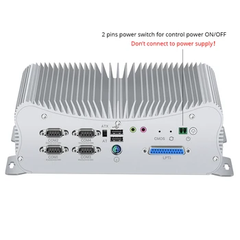 Mini PC Intel Core i5 7267U Windows Linux DDR4 RS232/422/485 Ethernet Dual GPIO LPT PS/2 HDMI VGA 6*USB WiFi 4G LTE SIM 9V-36V