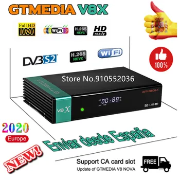 Receptor Gtmedia V8X Full HD 1080P DVB-S2/S2X Buil-en Wifi actualizado de gtmedia V8 NOVA Receptor de Satélite de la Caja de Gtmedia v9 Super