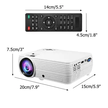 X5 Proyector LCD 7000 Lúmenes soporta 1080p HD Multimedia Home Cinema Smart Home Theater LED Proyector HDMI, VGA, AV, SD USB del Proyector