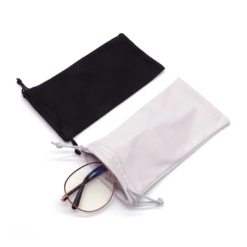 Suave microfibra bolsas de logotipo personalizado gafas de bolsa mayorista de gafas de sol de la bolsa de accesorios