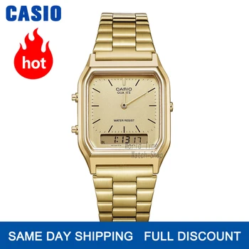 Reloj Casio reloj de oro de los hombres superiores de la marca de lujo de Doble pantalla Impermeable de Cuarzo de los hombres del reloj del Deporte militar reloj de Pulsera relogio masculino