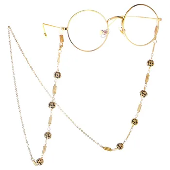La moda de Mujer de Oro en la Mano hacer de Gafas de Cadenas Ojo lleva Cable Titular de la Correa para el Cuello de la Cuerda de la Cadena de Gafas de sol