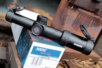 Marcool 1-6×24 IG Riflescope Ajustable de Punto Rojo de Caza Táctico Ligero Ámbito de la Mirilla Óptica Rifle de Alcance Rápido de Enfoque