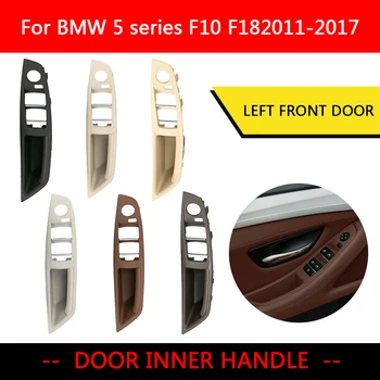 A la izquierda Actualizado el Interior de la Manija de la Puerta Exterior de la Cubierta de Cuero de Reemplazo para BMW F10 F18 5 de la Serie de 11 a 17