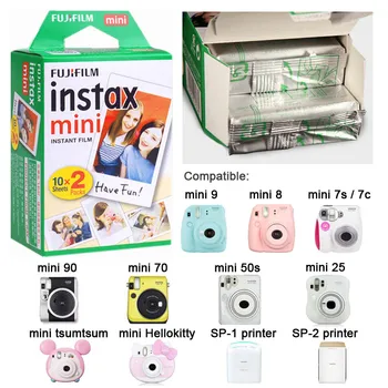 Fujifilm Instax Mini Películas de 40 Hojas de Borde Blanco de Papel Fotográfico para Instax Mini 9 8 7 70 90 25 50 Instantánea de la Cámara SP-1 SP-2 de la Impresora