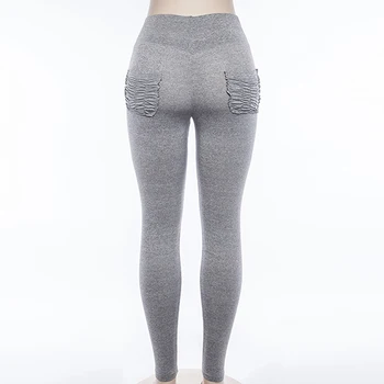 La mujer Pantalones de Yoga mujer Gimnasio Leggings Push Up Medias de Fitness Femenino Casual Pantalones Con bolsillos de Cintura Alta Jogger pantalones de Deporte