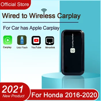 Inalámbrica Carplay Dongle Espejo enlace Coche Reproductor Multimedia Android 9.0 Cableado a Inalámbrico Carplay de la Versión 3.0 Para Honda 2016-2020