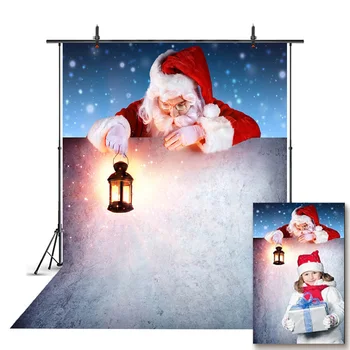 Santa Claus telones de fondo Presente nieve del Invierno de la pared de Copo de nieve de la Navidad de la Fotografía de Vinilo Fondo de la Foto Studio Prop