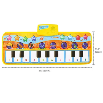 Multifunción Musical de Teclado de Piano Bebé Play Mat Alfombra Y 8 Tipos de Música Instrumnets Juguetes Educativos para Niños Regalos