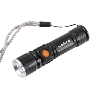 USB Linterna de LED Recargable 18650 linterna LED Mini Potente Linterna Táctica 3 Modos de Zoom Linternas para Bicicleta de Caza