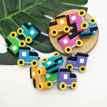 Chip Dale 5Pcs Mini Bus de Silicona Bebé Chupadero Accesorios de la Joyería de Juguete masticable Para DIY Collar Pulsera de la Dentición de Enfermería de Bolas