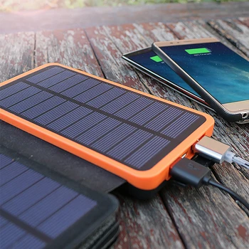 8000mAh Solar, Banco de la Energía Solar Plegable Cargador Externo de la Batería de Copia de seguridad Pack Para los teléfonos Móviles Inteligentes Para el iPhone powerbank