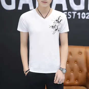 Belbello Vendiendo bien de manga Corta T-shirt para hombres Impreso cuello redondo manga Corta masculina T comodidad Transpirable de manga Corta