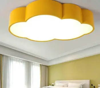 LED Nube niños de iluminación de la habitación de los niños lámpara de techo de Bebé de la luz de techo con amarillo azul rojo blanco para niñas y niños, accesorios de dormitorio