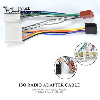 12-028 ISO de la Radio del coche Adaptador para VOLVO S40 V40 S70 V70 /Serie 8 Serie 9 Conector del mazo de cables de Plomo Telar de la Clavija del Cable de