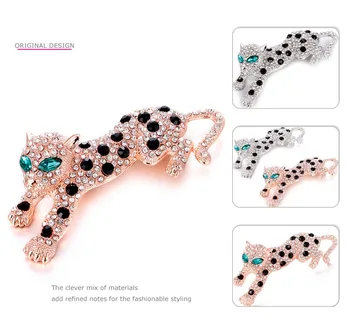 MloveAcc Leopard Broches para las Mujeres de Oro de color de los Animales Broche de Alfileres de Joyería de Moda Vestido de Fiesta Accesorios