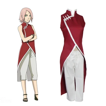 Naruto la última Haruno Sakura traje de Cosplay de Anime personalizadas de cualquier tamaño